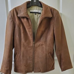 Vintage distressed leather jacket
